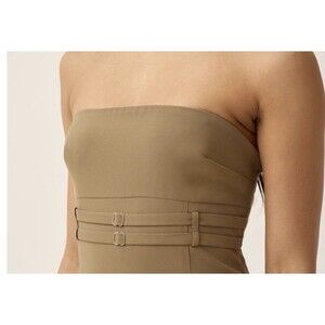 4th & Reckless Designer Maxi Bodycon Structure Dress Chocolate Brown US Large